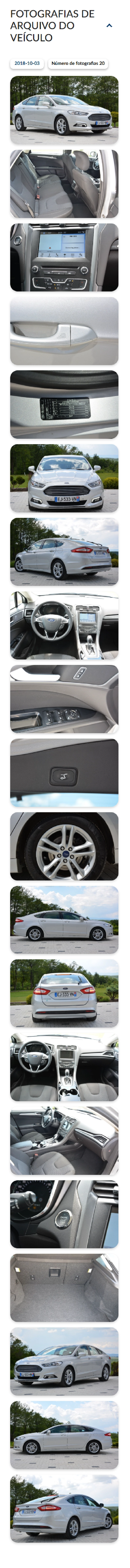  Relatório do histórico automóvel autoDNA - fotografias de arquivo do veículo